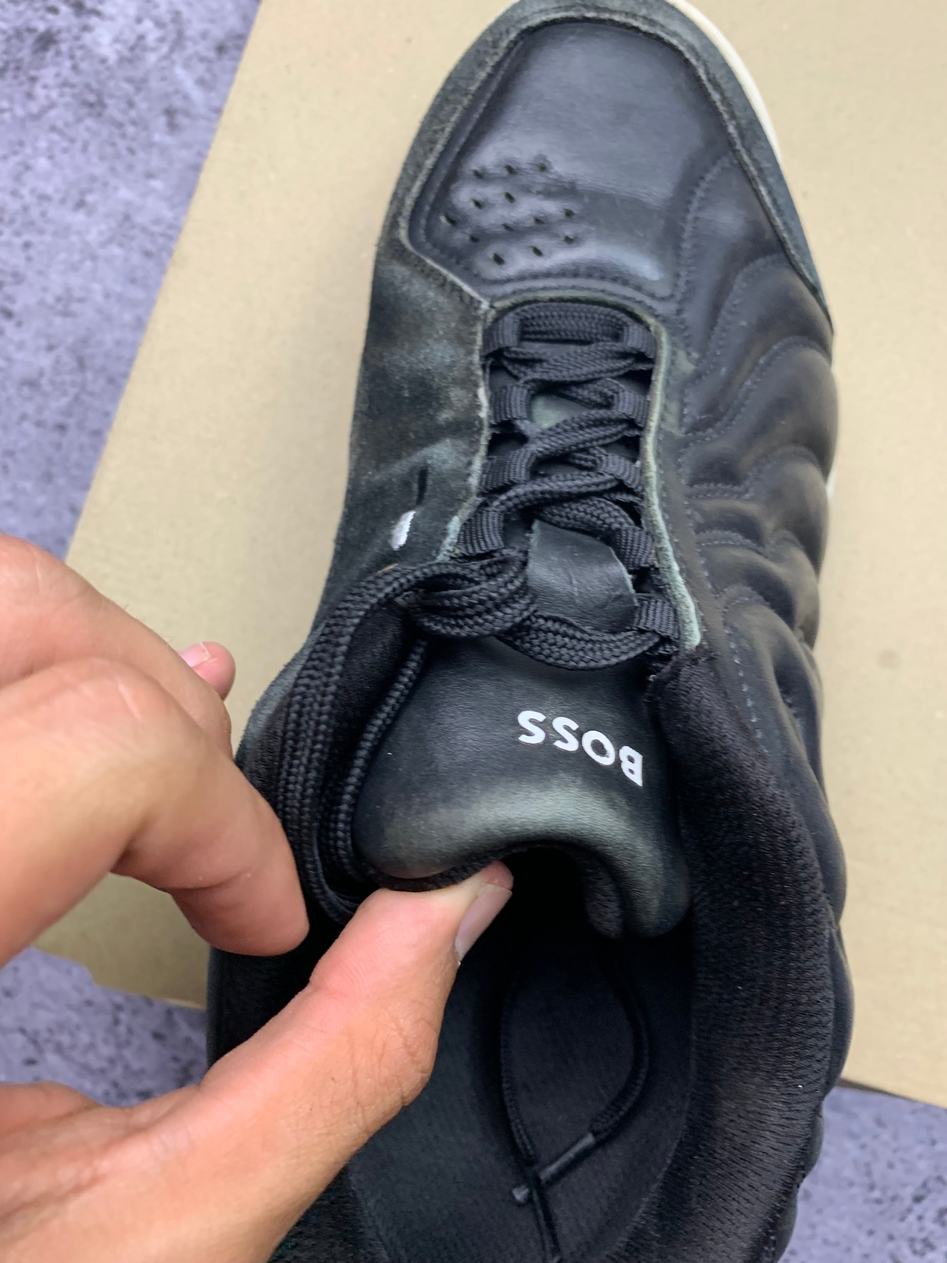 HUGO BOSS – skórzane sneakersy high-top r. 45