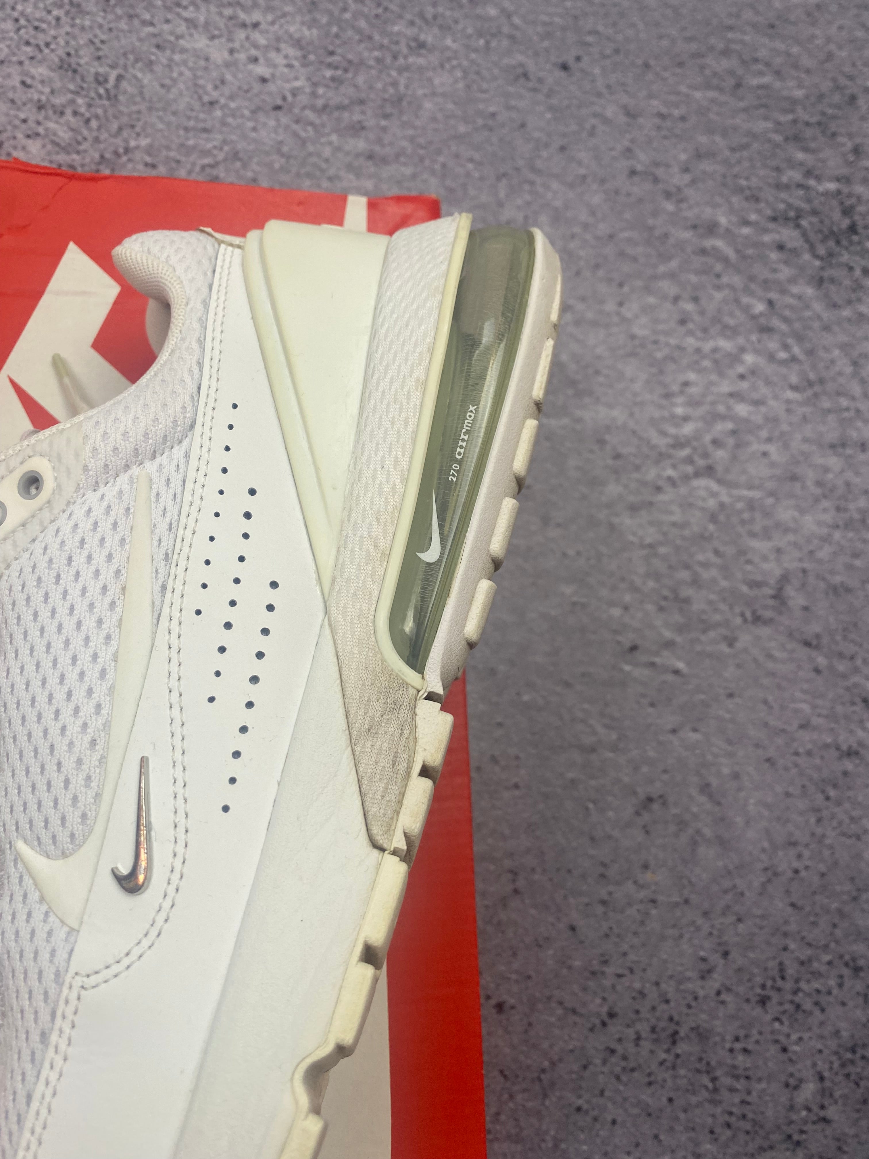 Nike Air Max AP Triple White Mesh Running Lifestyle Sneakers 43