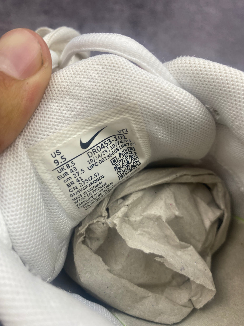 Nike Air Max AP Triple White Mesh Running Lifestyle Sneakers 43