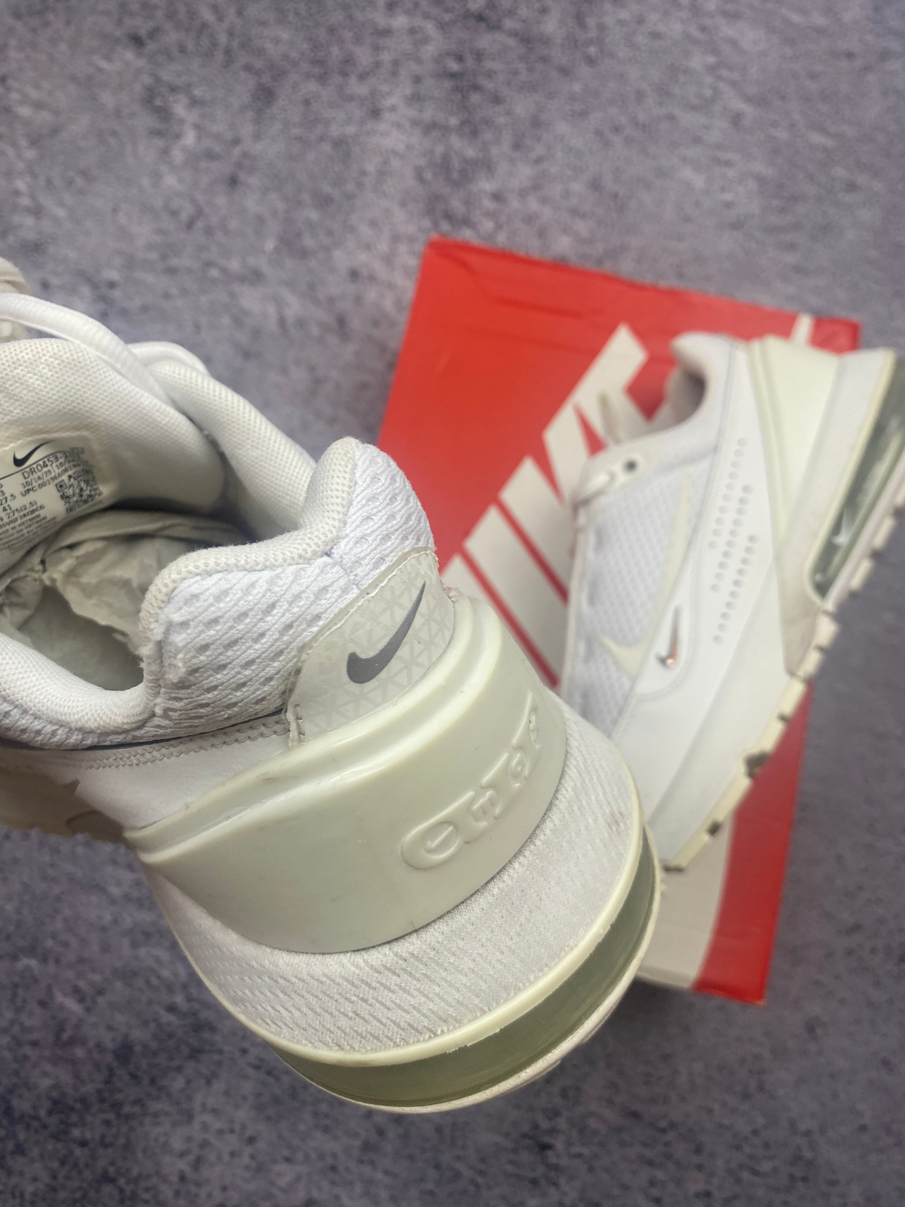Nike Air Max AP Triple White Mesh Running Lifestyle Sneakers 43