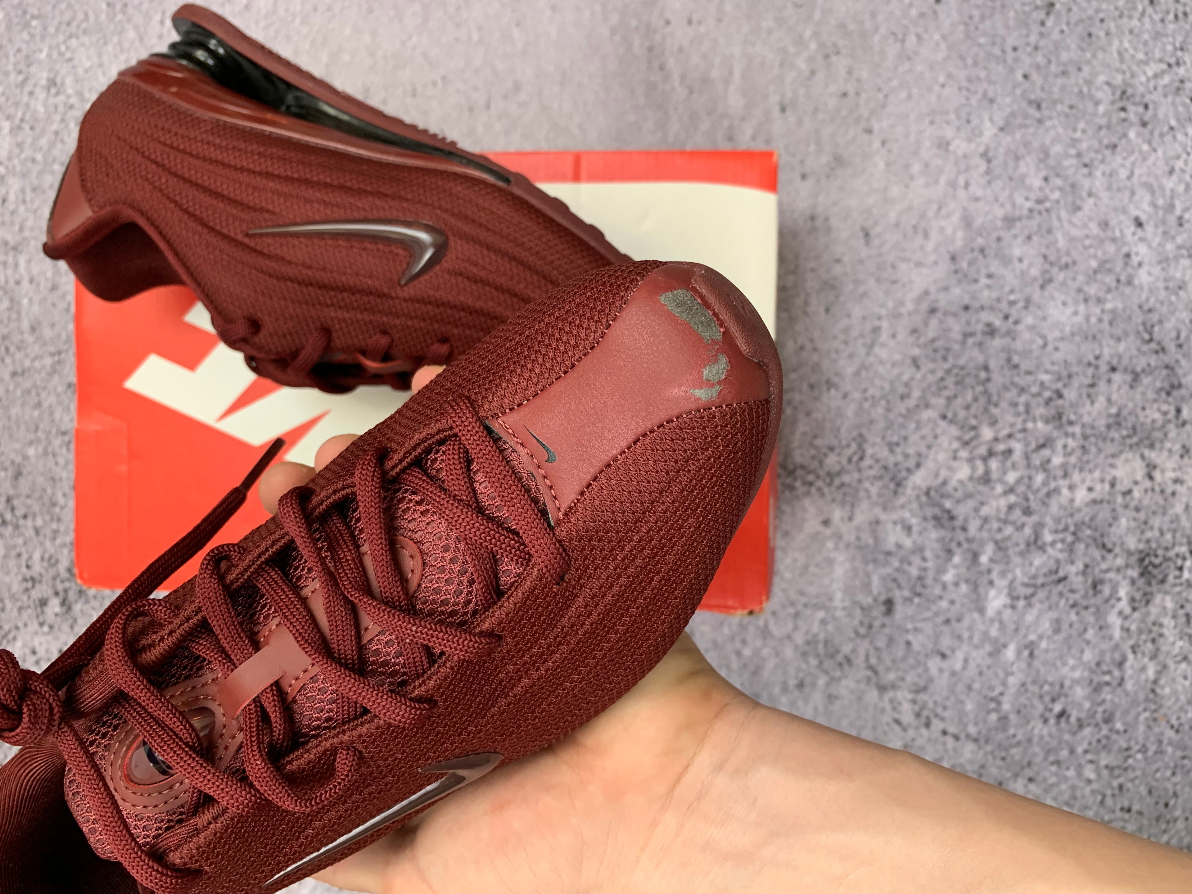 Nike Shox Z – sneakersy damskie r. 38 bordowe + box