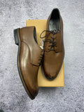Zign Leather Oxford Derby Shoes Brown 46 New