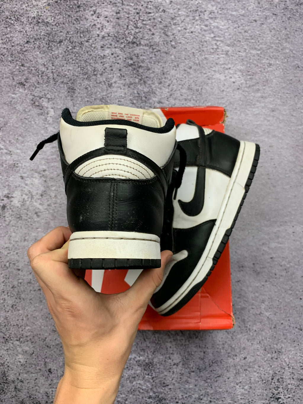 Nike Dunk High White Black Sneakersy Skórzane r. 39 + Box