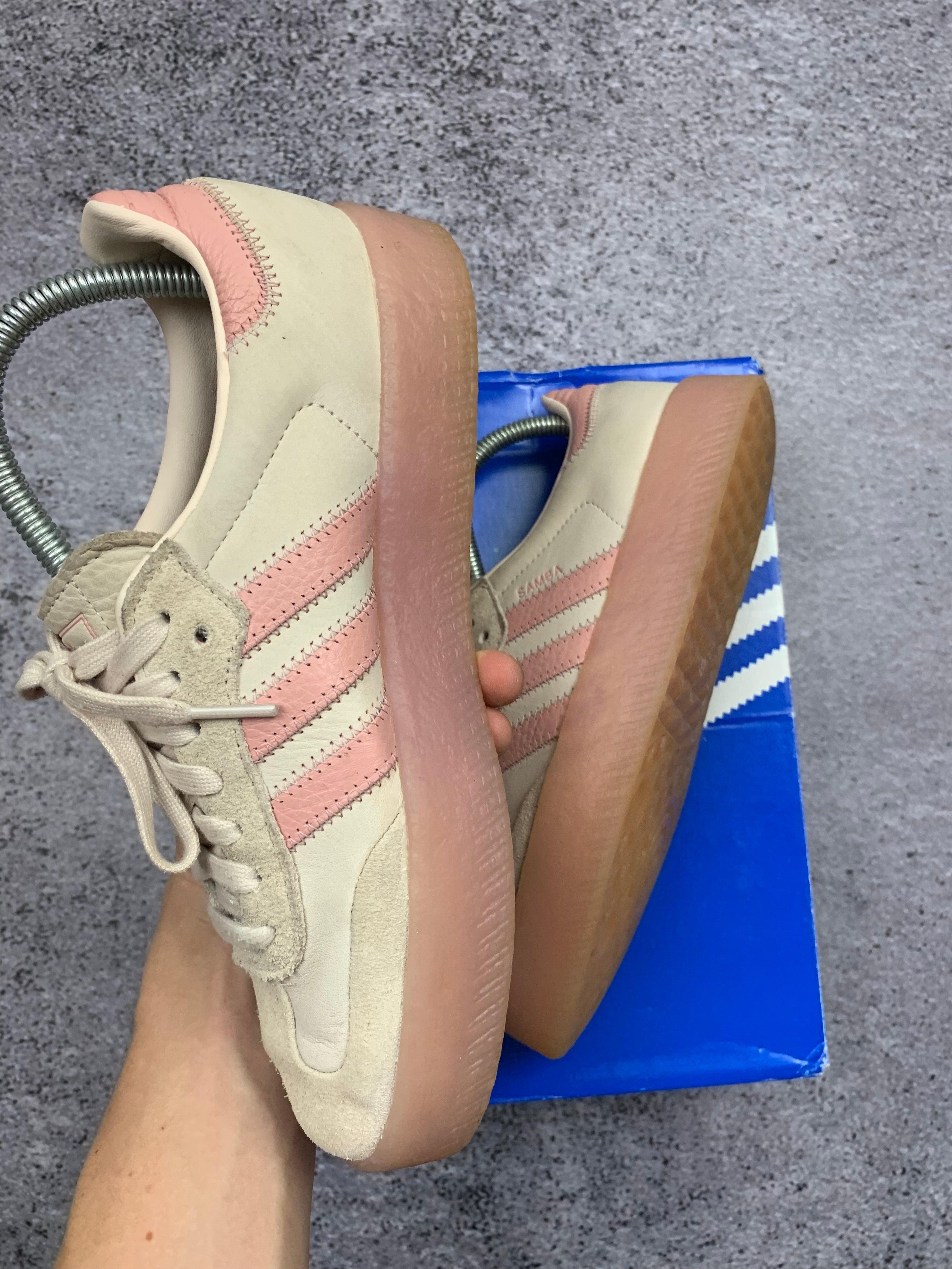Adidas Sambae W Różowo-Kremowe Sneakersy Platforma r. 39 1/3 Idealne + Box