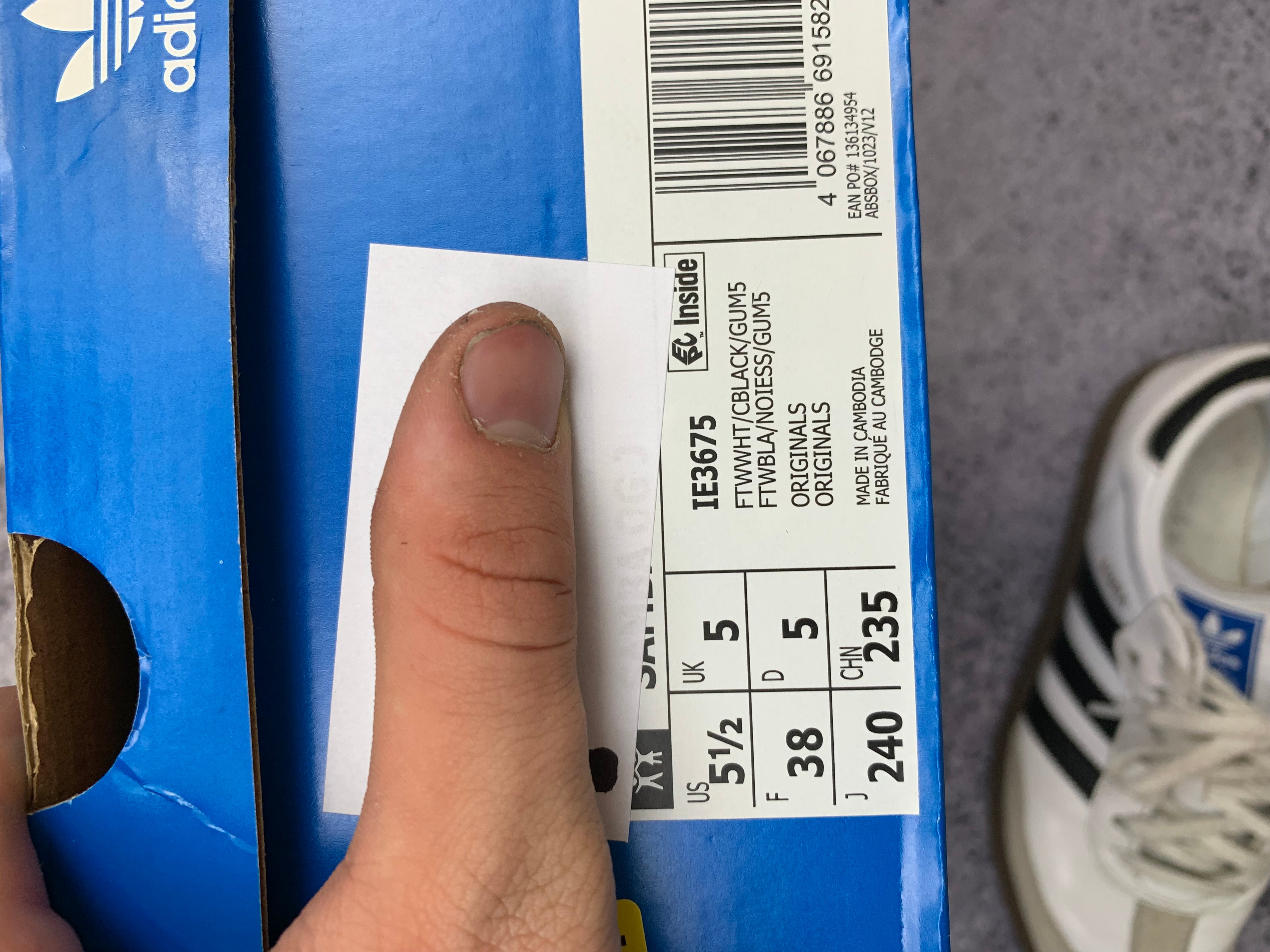 Adidas Samba OG r. 38 biało-czarne skórzane