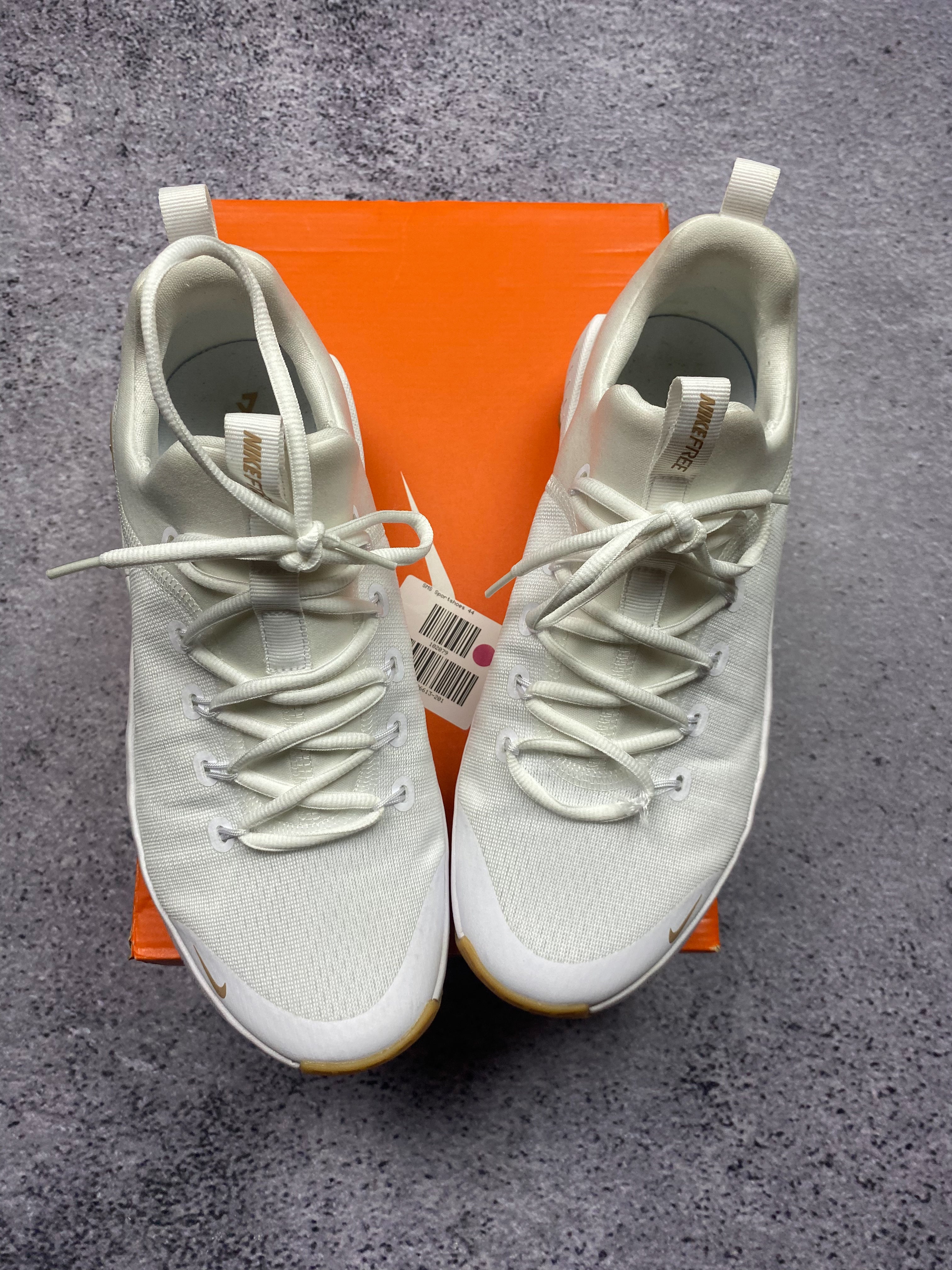 Nike Free RN Flyknit Triple White Running Lifestyle Sneakers 44