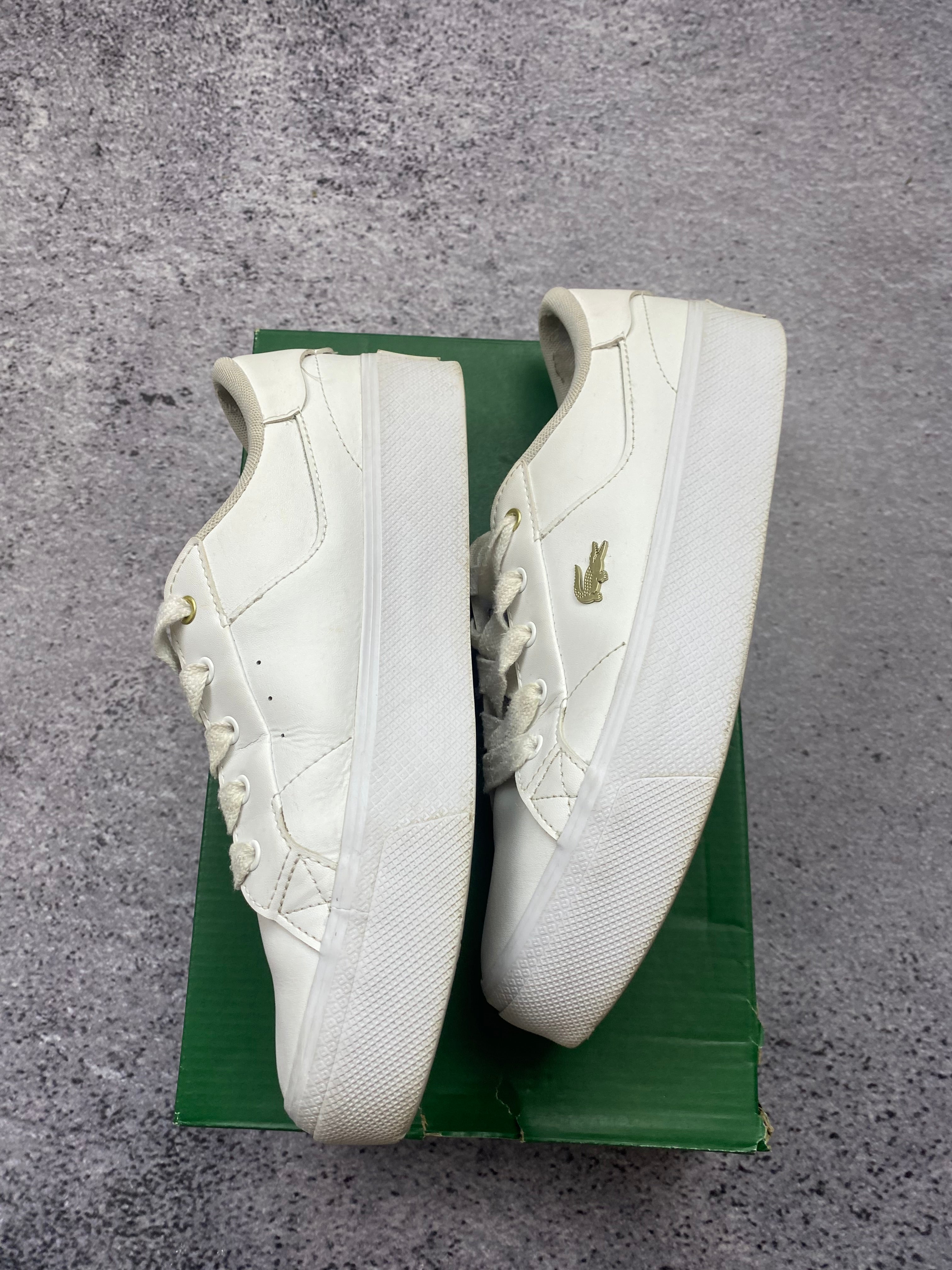 Lacoste white platform sneakers size 40