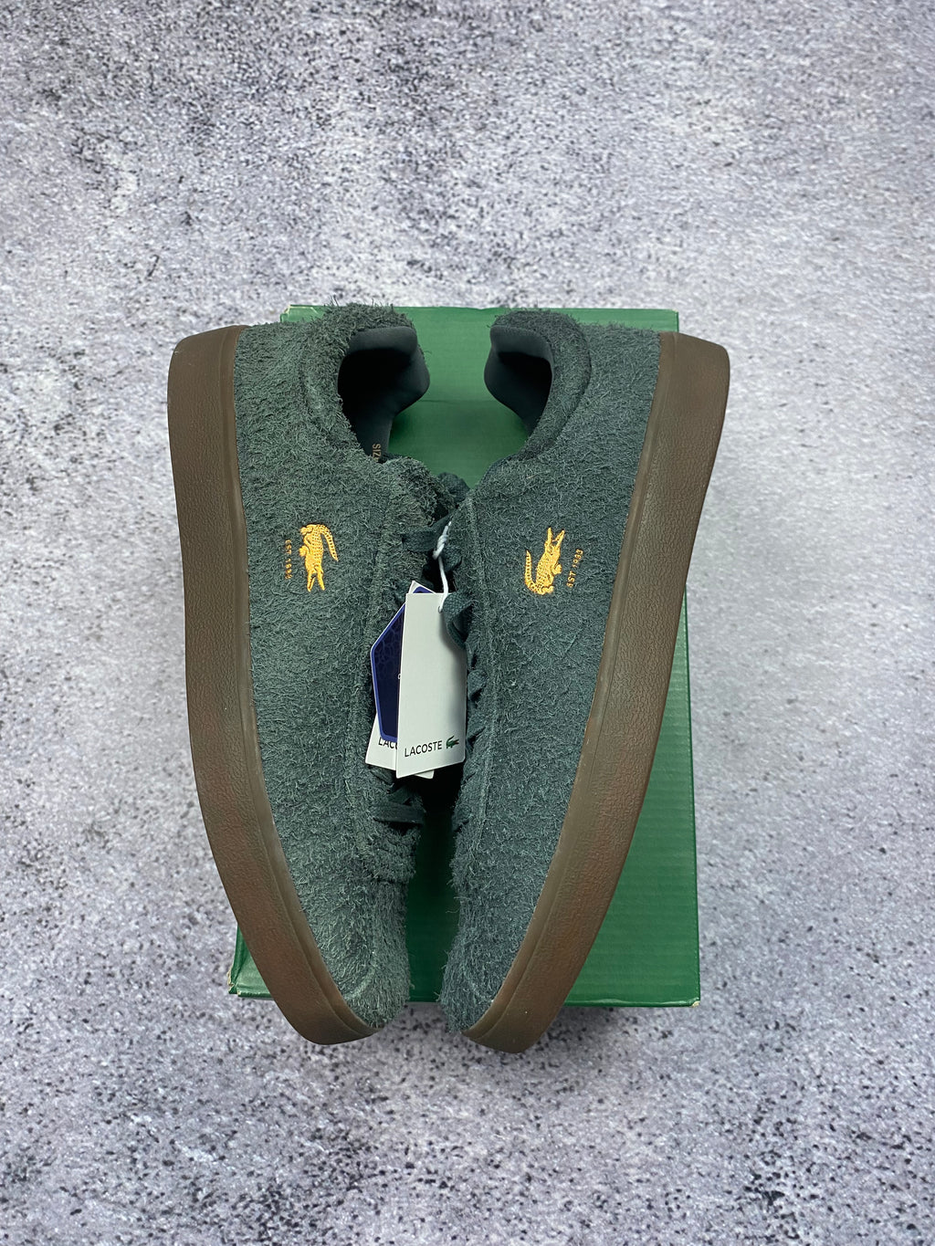 Lacoste green suede sneakers size 41