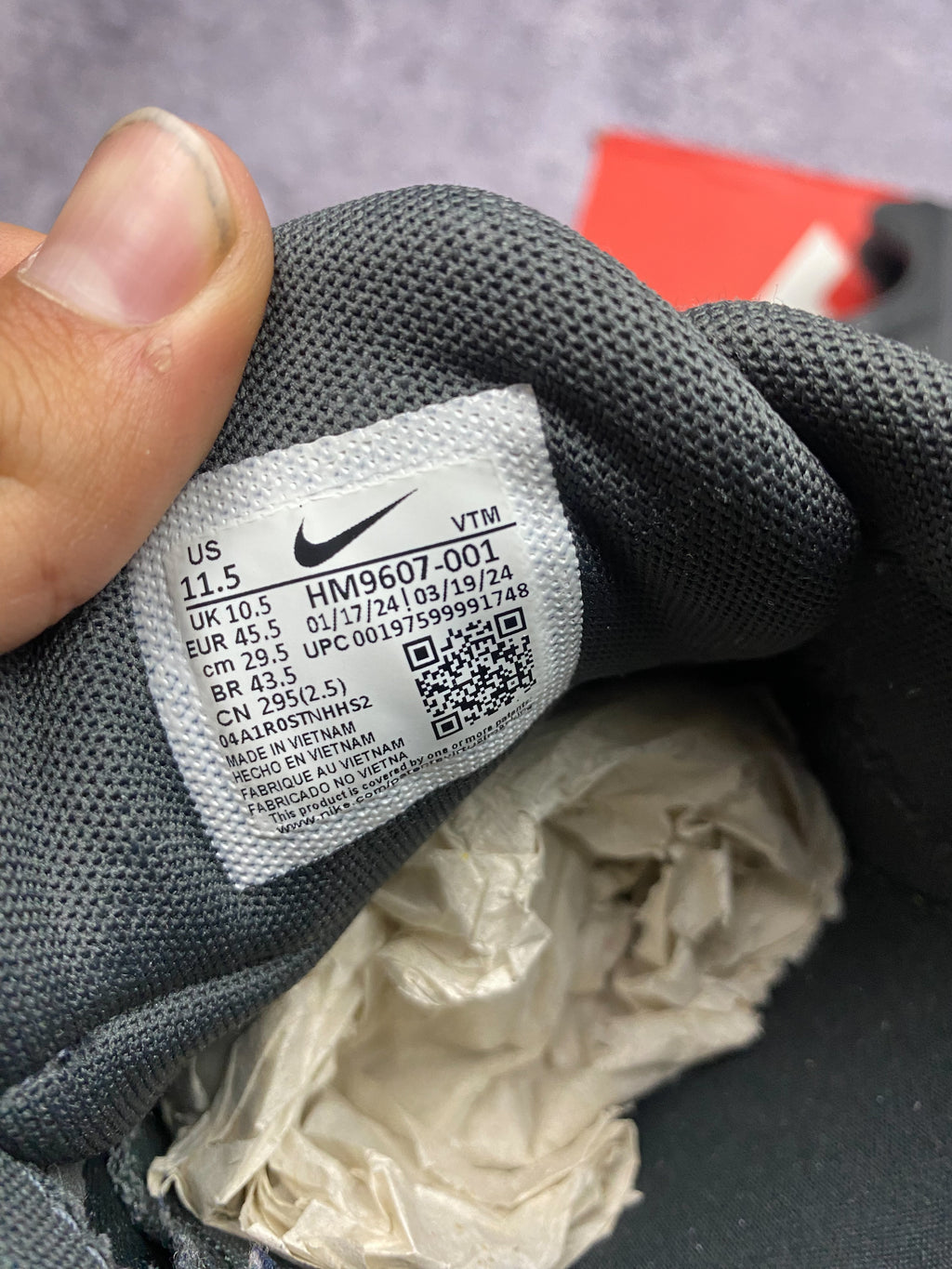 Nike Air Max Pulse 45.5 – Anthracite/Blue sports sneakers