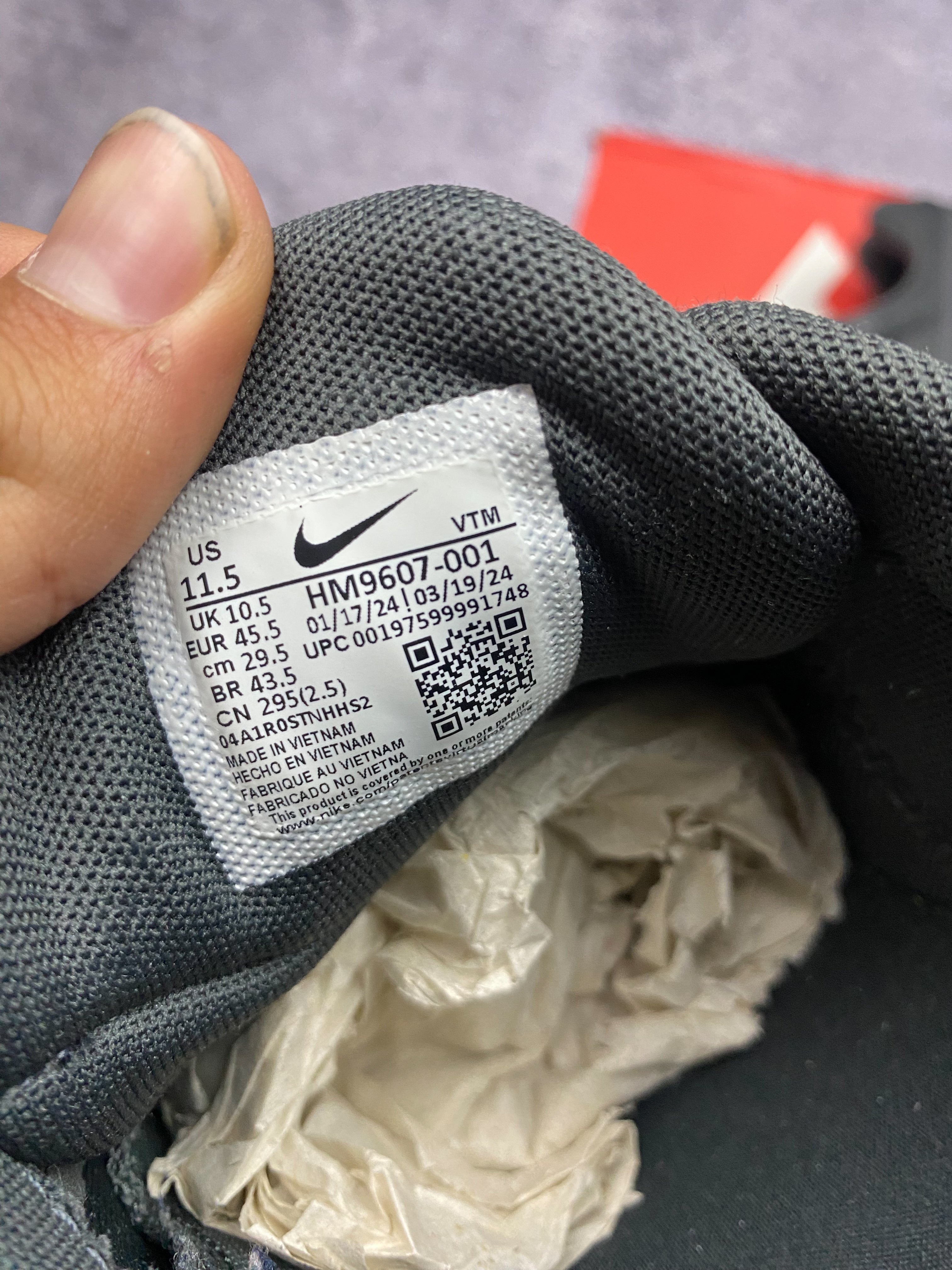 Nike Air Max Pulse 45.5 – Anthracite/Blue sports sneakers