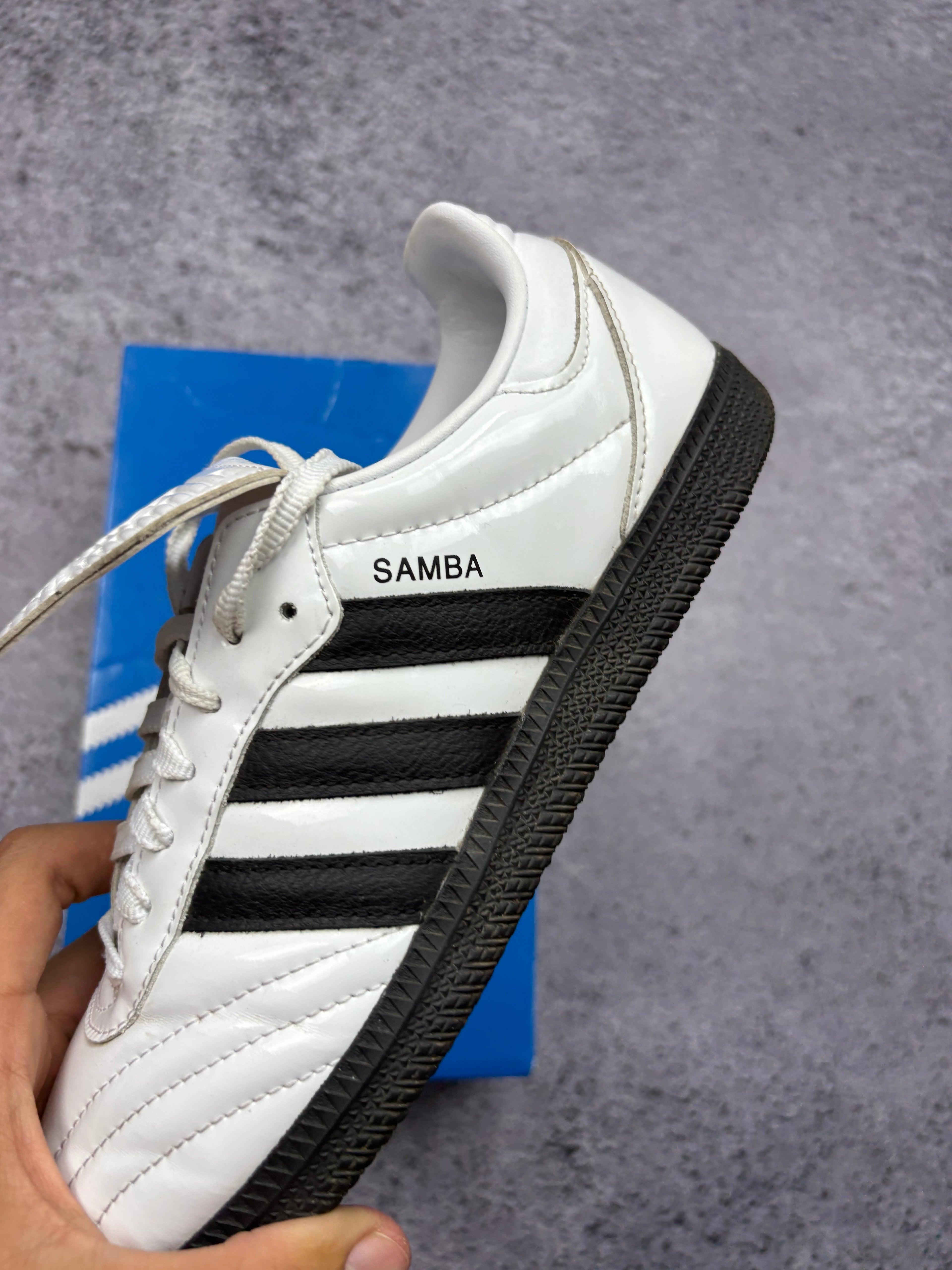 Adidas Samba Classic White Black Leather Indoor Football Sneakers Retro New 40