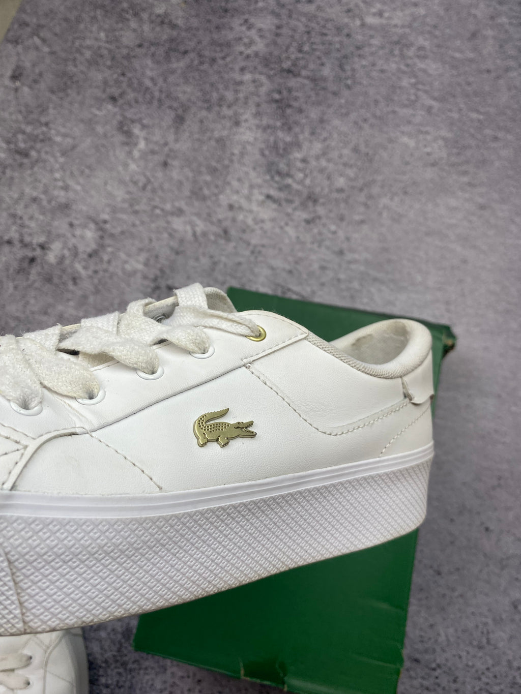 Lacoste white platform sneakers size 40