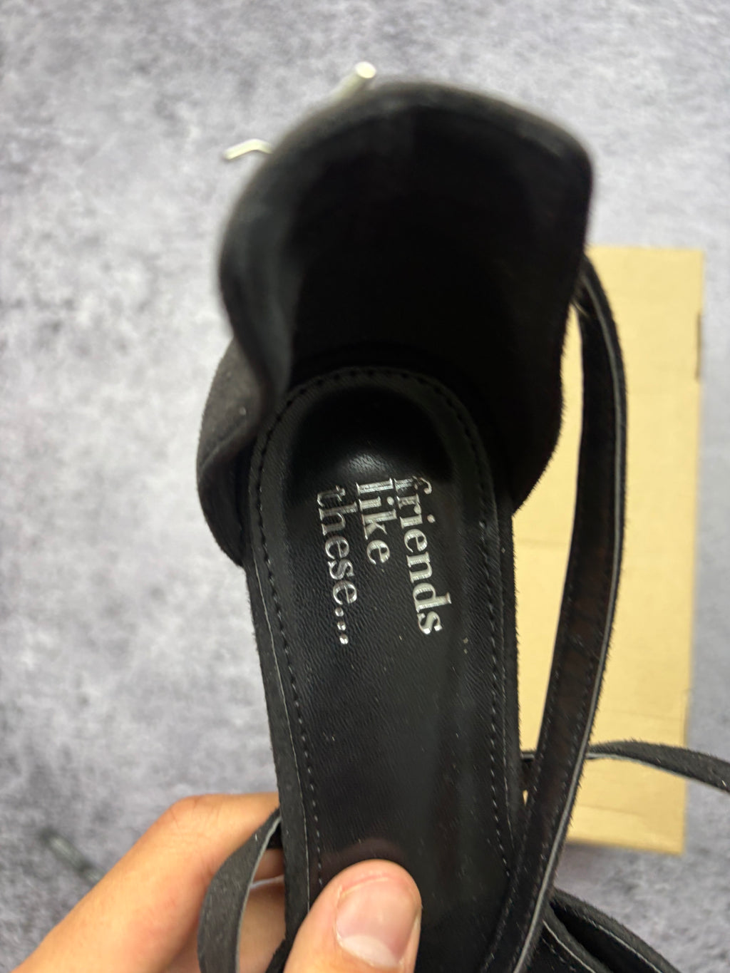 Friends Like These Black Lace Up Block Heel Pumps – EU 39