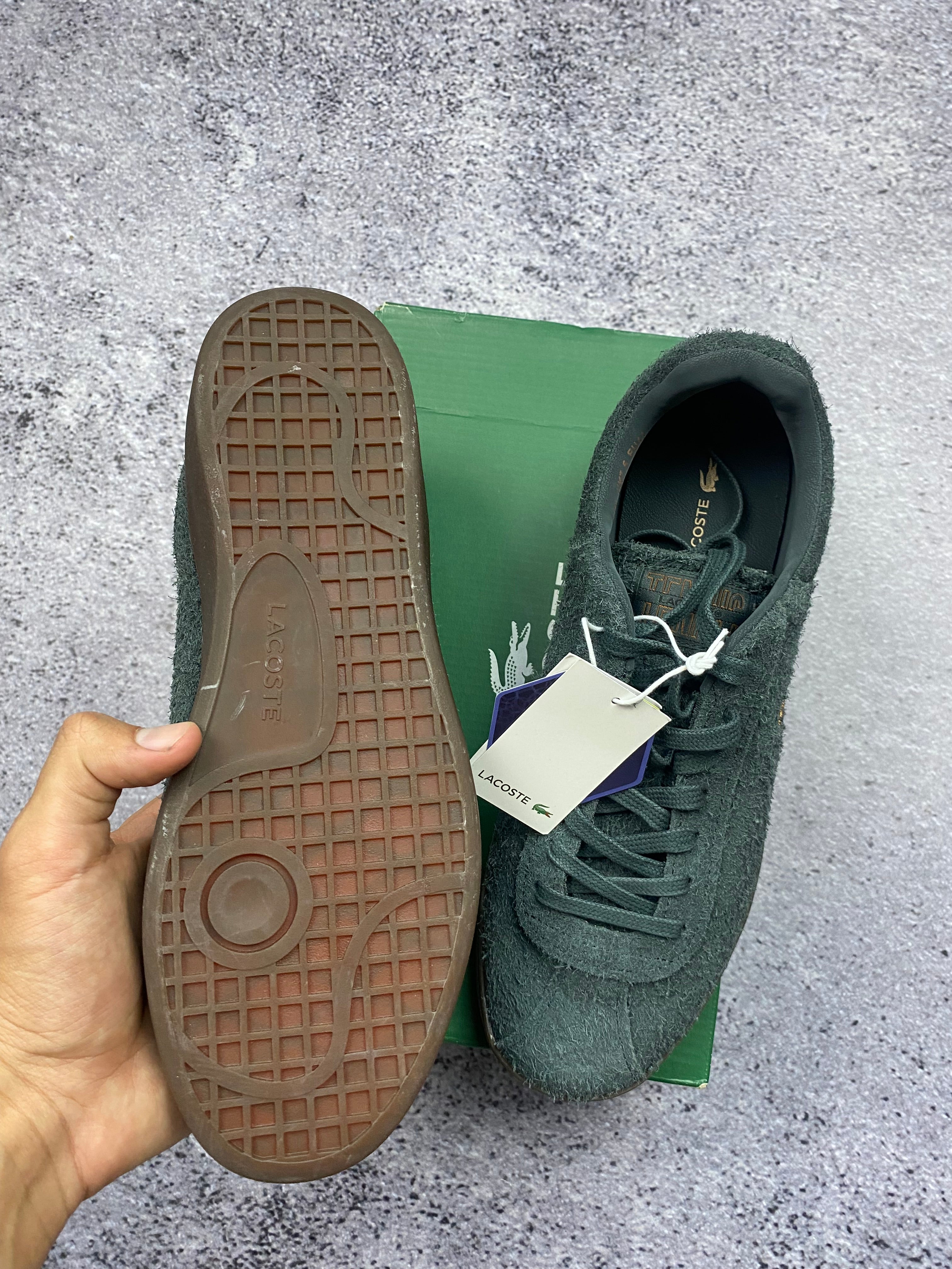 Lacoste green suede sneakers size 41