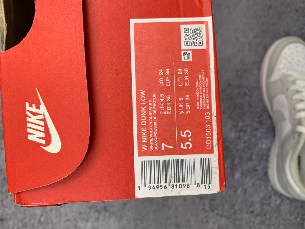 Nike Dunk Low Photon Dust r. 38 biało-szare z pudełkiem