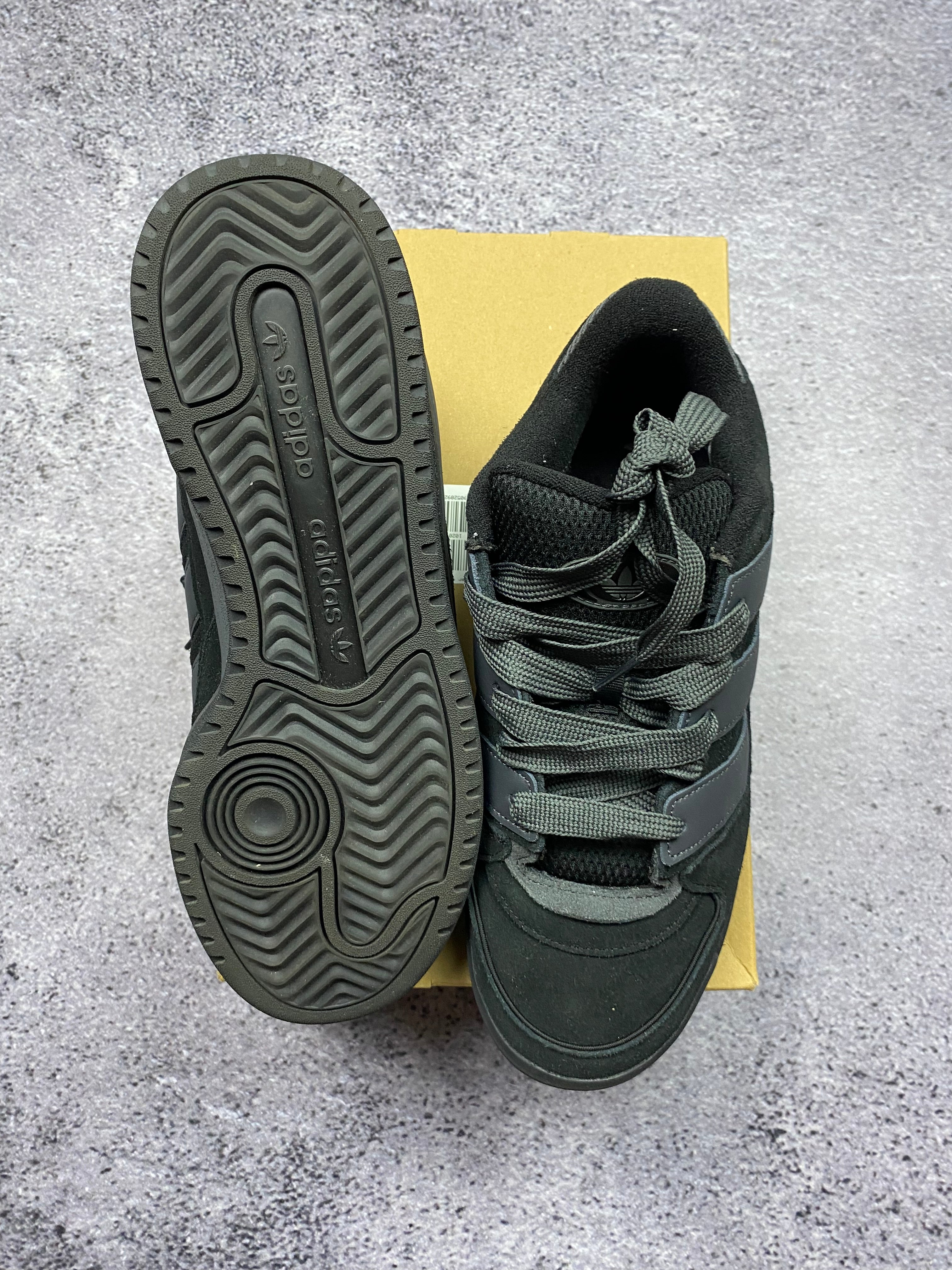 Adidas Breaknet 2.0 Black Monochrome Suede Sneakers 44