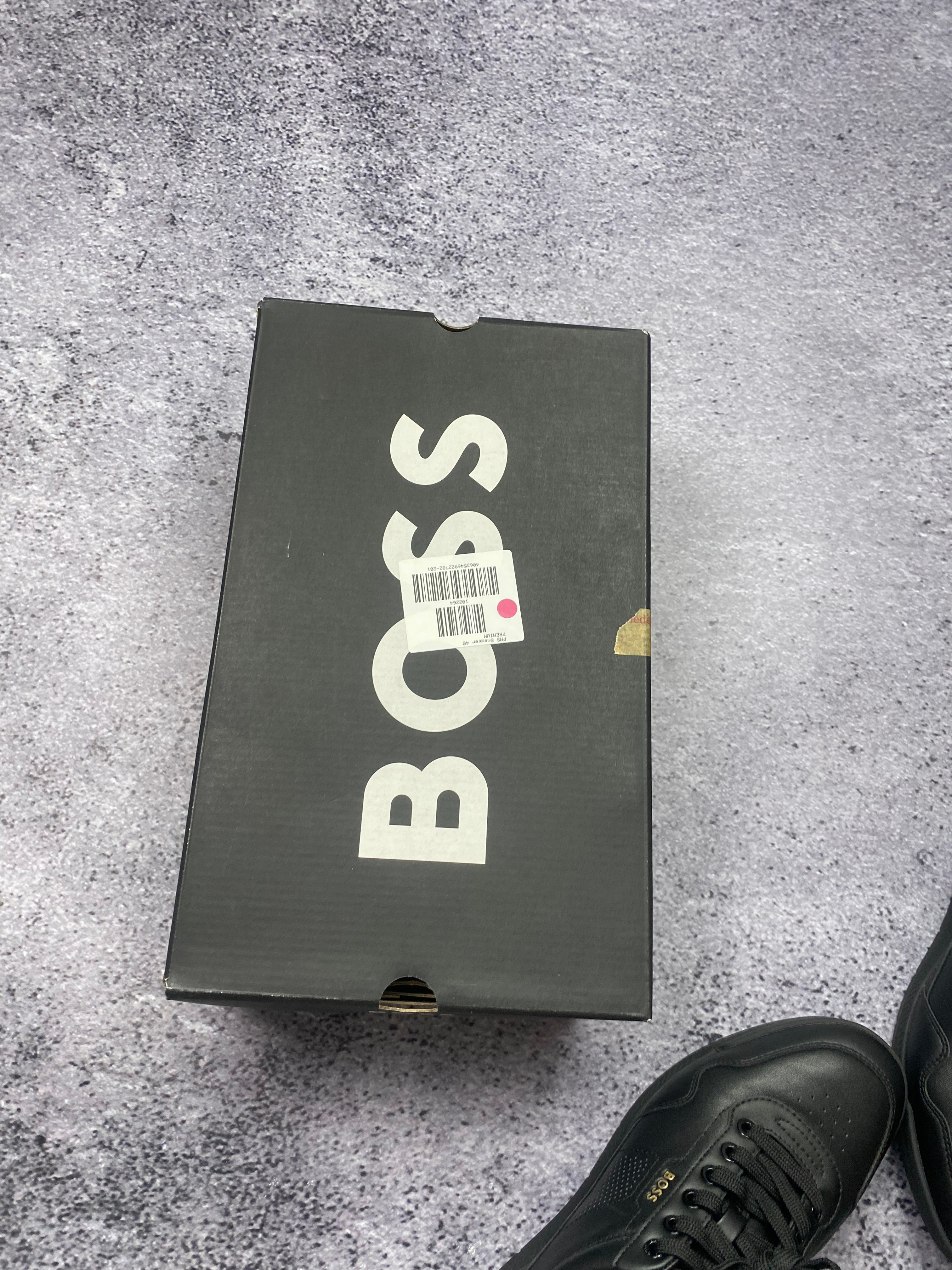 Hugo Boss Black Leather Lifestyle Sneakers Premium Designer Casual Shoes EU 40 New