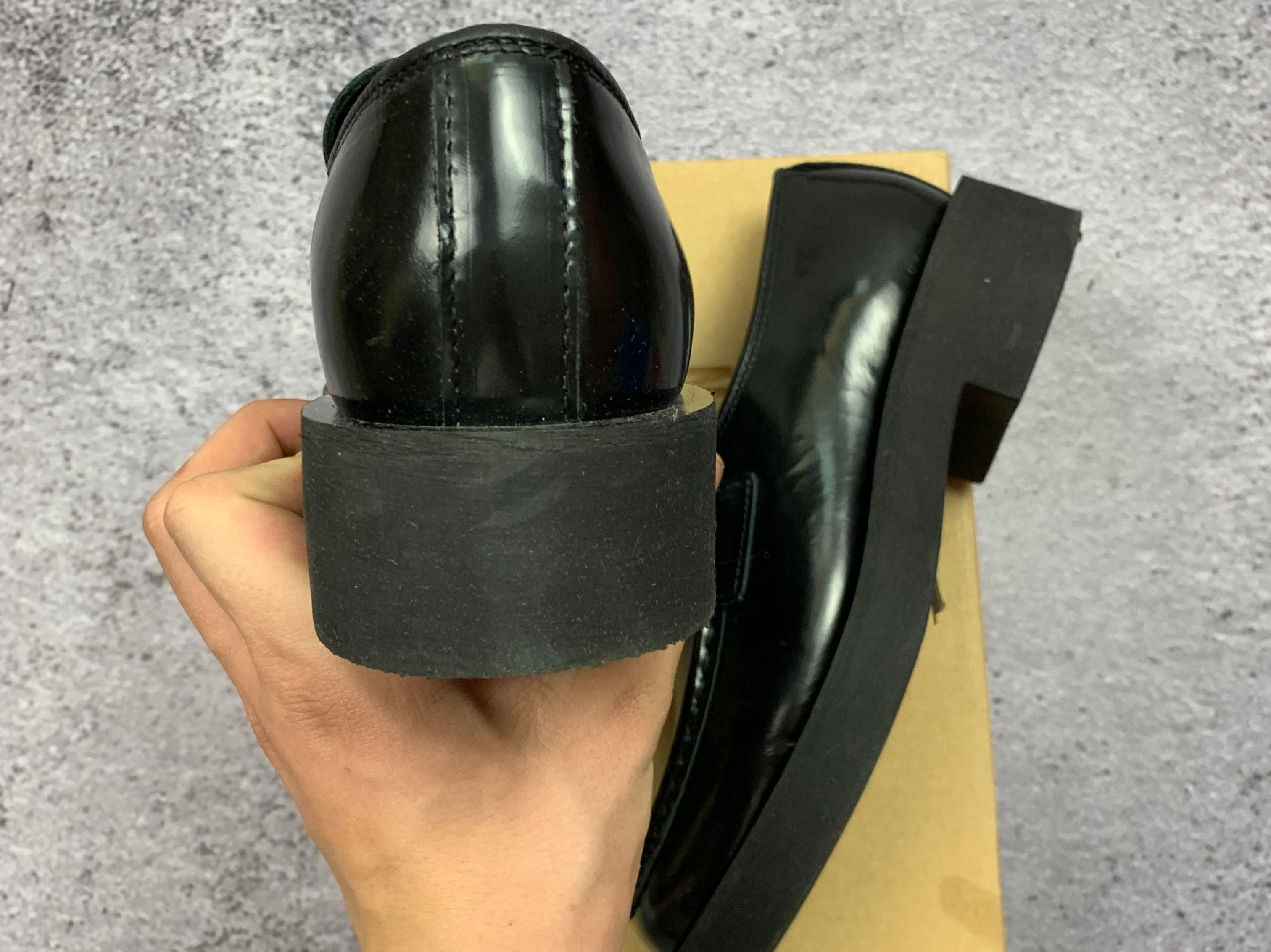 Steve Madden Czarne Lakierowane Loafersy Mary Jane Skórzane r. 38 Stan Idealny + Box