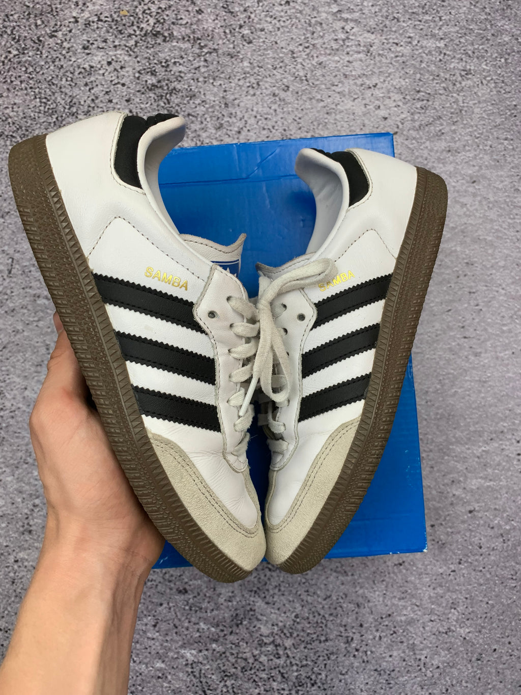 Adidas Samba OG r. 38 biało-czarne skórzane