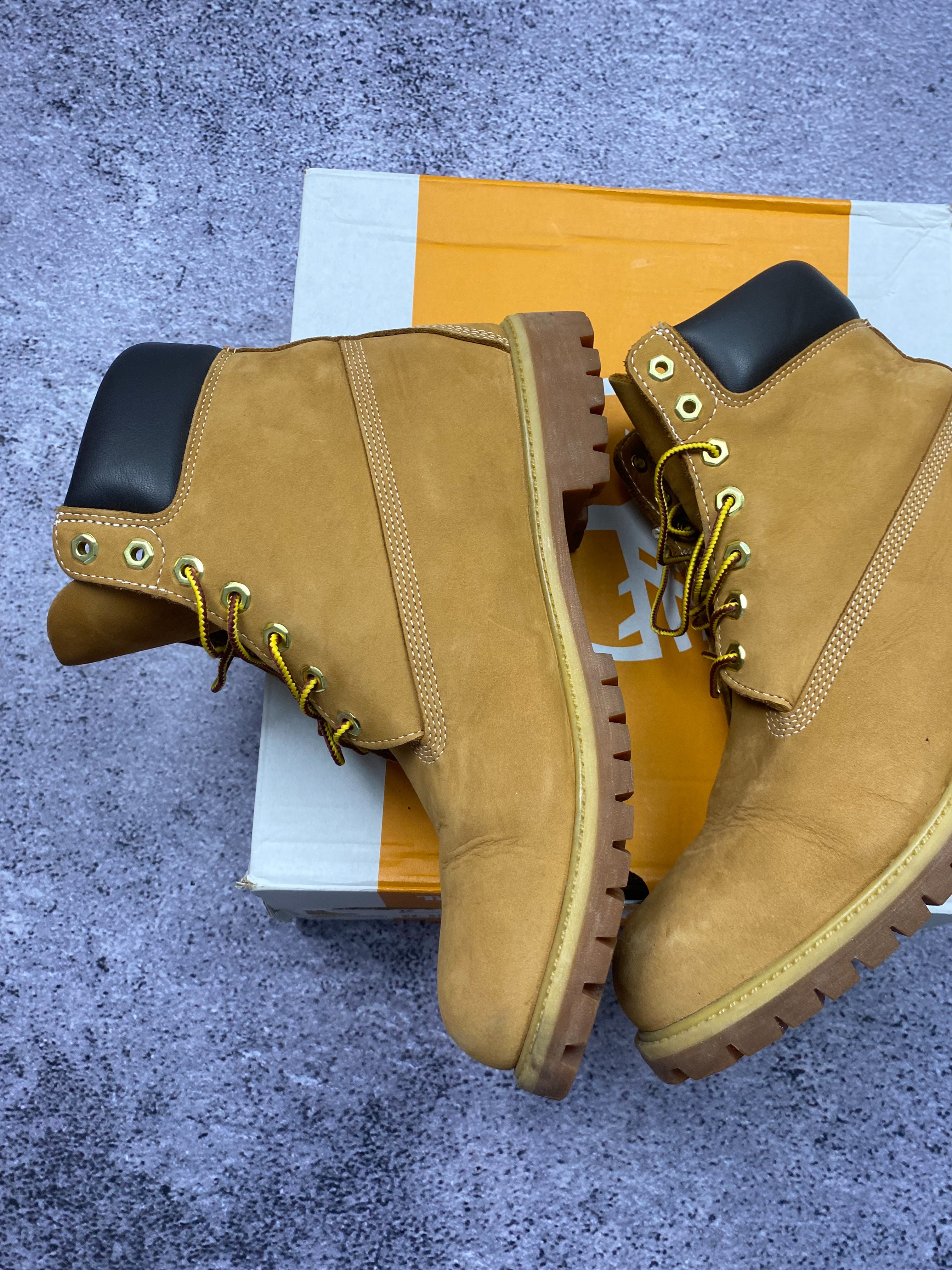 Timberland Premium 6 Inch Waterproof Wheat 46 – leather trapper boots