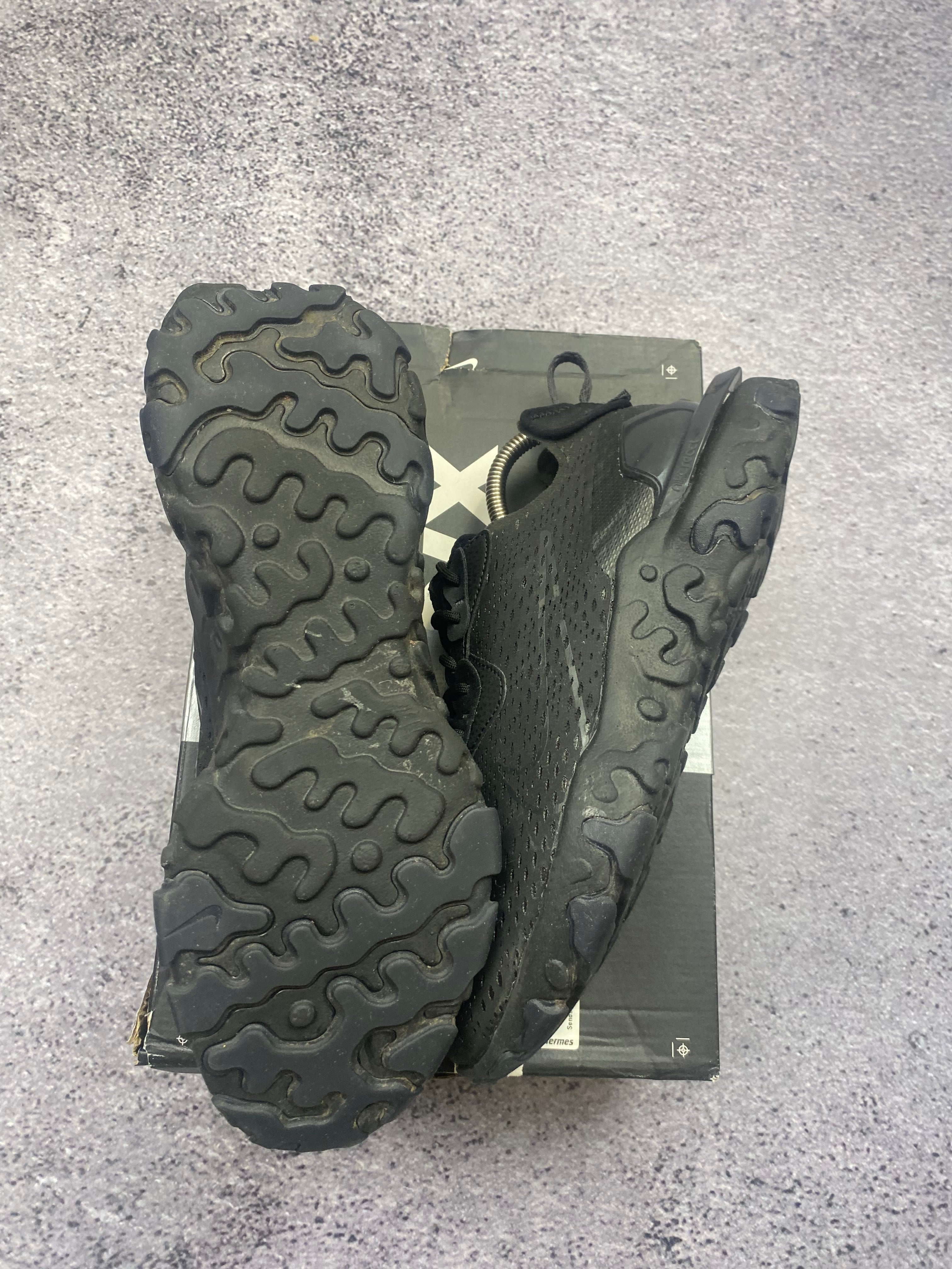 Nike React Vision Triple Black Lifestyle Running Sneakers Size 43
