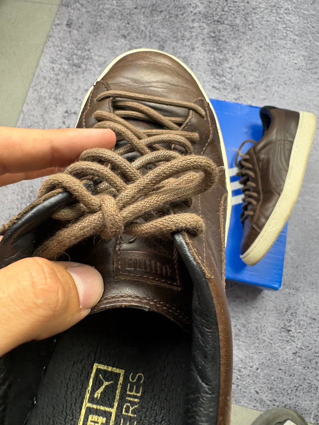 Puma Suede Classic Leather Brown Vintage Sneakers Casual Retro 40.5
