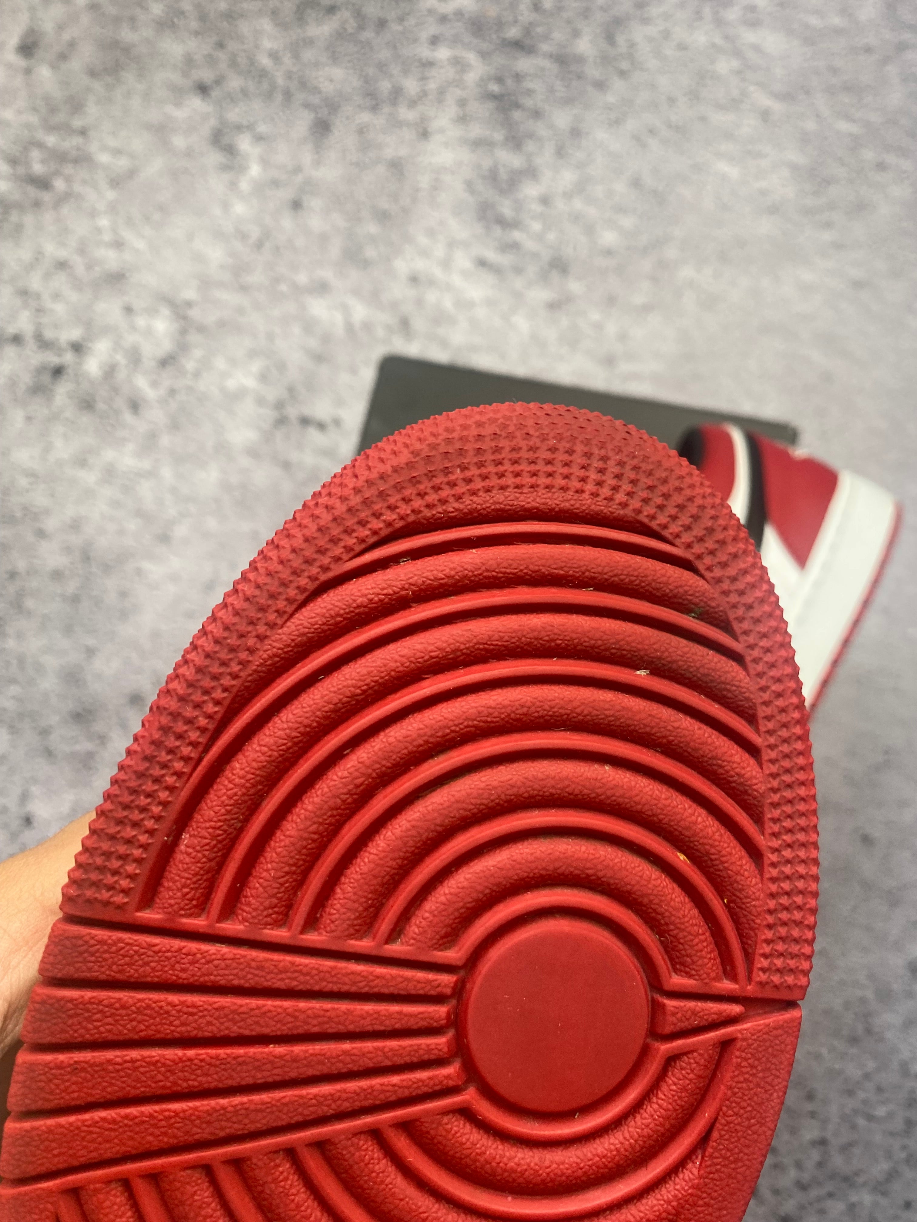 Air Jordan 1 Low Black Gym Red White "Bred Toe" Sneakers 43