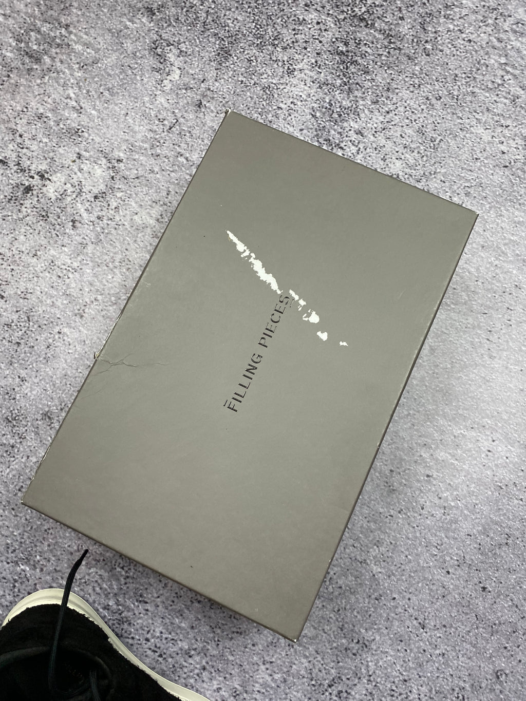 Filling Pieces Low Top Fuzz Black - premium leather sneakers size 42